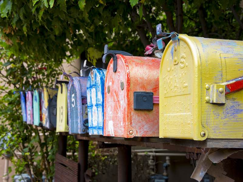 Mailboxes for snail mail and heartspoken letters