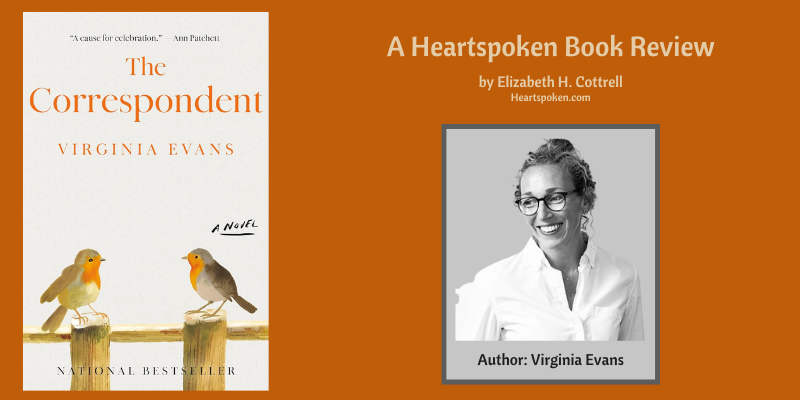Book cover and author headshot The Correspondent by Virginia Evans