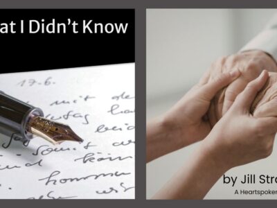 Post title "What I Didn't Know" by Jill Strachan about loss and healing