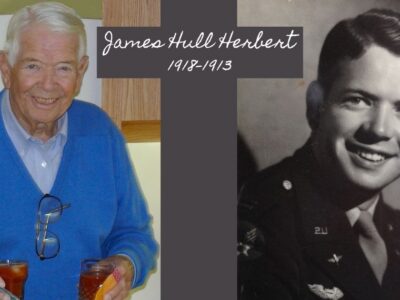 James Hull Herbert side-by-side photos WWII and 2011